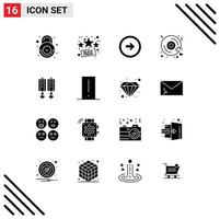 Universal Icon Symbols Group of 16 Modern Solid Glyphs of wedding heart sale disk user interface Editable Vector Design Elements