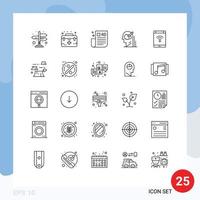 Universal Icon Symbols Group of 25 Modern Lines of connection idea advertising tips user mind Editable Vector Design Elements