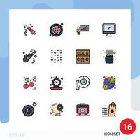 16 Creative Icons Modern Signs and Symbols of cleaner imac business device computer Editable Creative Vector Design Elements