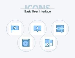 paquete de iconos azul básico 5 diseño de iconos. . . firmar. mensaje. burbuja vector