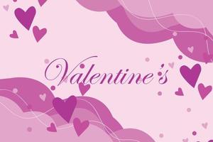 valentines day celebration flat background vector