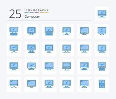 Computer 25 Blue Color icon pack including . Layer 1. imac. flip. device vector