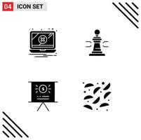 Solid Glyph Pack of Universal Symbols of error business warning player presentation Editable Vector Design Elements