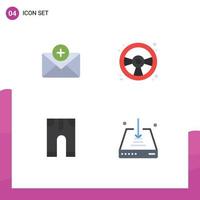 User Interface Pack of 4 Basic Flat Icons of medical pants racing car play arrow Editable Vector Design Elements