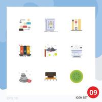 9 Thematic Vector Flat Colors and Editable Symbols of business online edit education pen Editable Vector Design Elements