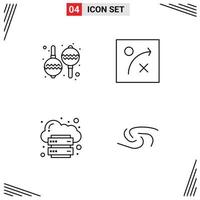 User Interface Pack of 4 Basic Filledline Flat Colors of instrument platform algorithm hosting coin Editable Vector Design Elements