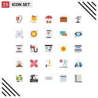 25 Flat Color concept for Websites Mobile and Apps city suitcase deposit case services Editable Vector Design Elements