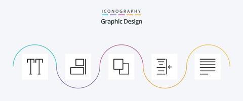 paquete de iconos de la línea de diseño 5 que incluye . intercambio. texto. alinear vector