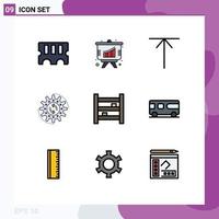 Set of 9 Modern UI Icons Symbols Signs for interior cupboard up cabinet task Editable Vector Design Elements