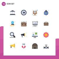 16 Creative Icons Modern Signs and Symbols of world fix player technical maintenance Editable Pack of Creative Vector Design Elements