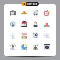 16 iconos creativos signos y símbolos modernos de persona hombre tienda objetivo humano paquete editable de elementos de diseño de vectores creativos