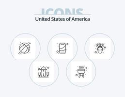 Usa Line Icon Pack 5 Icon Design. . bbq. food. barbecue. award vector