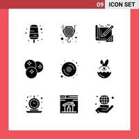 9 Creative Icons Modern Signs and Symbols of disk computer blue print line fruit Editable Vector Design Elements