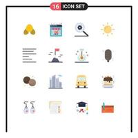 16 Flat Color concept for Websites Mobile and Apps adventure left control align rise Editable Pack of Creative Vector Design Elements