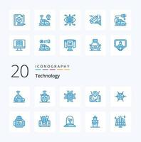 20 Technology Blue Color icon Pack like technology decentralized cpu technology mobile vector