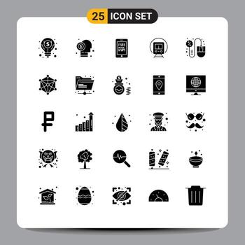 User Interface Pack of 25 Basic Solid Glyphs of transport train shareholder cortege secure Editable Vector Design Elements
