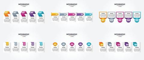 este conjunto de infografías de ilustración vectorial es perfecto para anunciar su negocio en folletos. volantes y revistas. vector