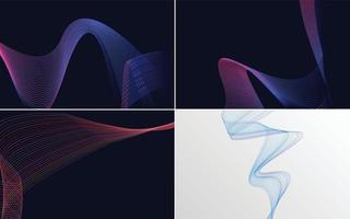 Modern wave curve abstract vector backgrounds for a modern and sleek