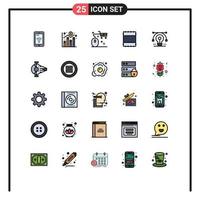 Universal Icon Symbols Group of 25 Modern Filled line Flat Colors of solution bulb basket maximize shopping Editable Vector Design Elements