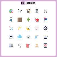 Universal Icon Symbols Group of 25 Modern Flat Colors of fencing phone cargo bell alarm Editable Vector Design Elements