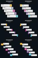 Eleve su presentación con impresionantes infografías vectoriales de nuestro paquete. vector