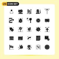 Set of 25 Modern UI Icons Symbols Signs for up arrow water women pool Editable Vector Design Elements