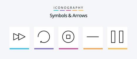 Symbols and Arrows Line 5 Icon Pack Including . circle. clockwise. Creative Icons Design vector