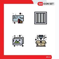 4 Thematic Vector Filledline Flat Colors and Editable Symbols of buy photos online prison delivery Editable Vector Design Elements