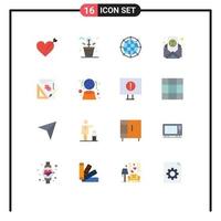 16 Thematic Vector Flat Colors and Editable Symbols of book email virus data email technology Editable Pack of Creative Vector Design Elements