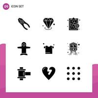 9 Creative Icons Modern Signs and Symbols of drying vehicles jewelry transport plane Editable Vector Design Elements