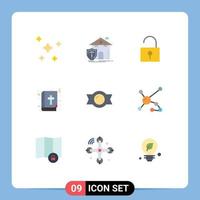 Universal Icon Symbols Group of 9 Modern Flat Colors of bonbon christmas casualty book user interface Editable Vector Design Elements