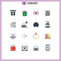 16 Creative Icons Modern Signs and Symbols of film school flag open learning Editable Pack of Creative Vector Design Elements