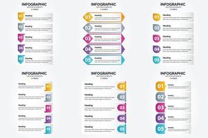 este conjunto de ilustraciones vectoriales es ideal para crear infografías para publicidad. folletos volantes y revistas. vector