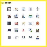 Set of 25 Modern UI Icons Symbols Signs for building move installation arrow dj Editable Vector Design Elements