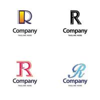 Letter R Big Logo Pack Design Creative Modern logos design for your business vector