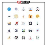 User Interface Pack of 25 Basic Flat Colors of fashion cap science accessories things Editable Vector Design Elements