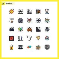 25 Creative Icons Modern Signs and Symbols of home advertisement instrument router network Editable Vector Design Elements