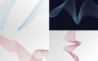 Wave curve abstract vector background pack for a sleek and professional look