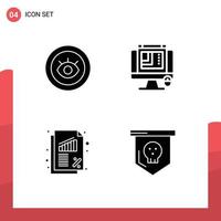 Creative Icons Modern Signs and Symbols of eye business technical web graphics rate Editable Vector Design Elements