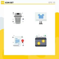 4 User Interface Flat Icon Pack of modern Signs and Symbols of basket e garbage browser certificate Editable Vector Design Elements