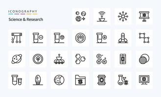 25 Science Line icon pack vector