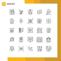 25 User Interface Line Pack of modern Signs and Symbols of engine easter wedding baby growth Editable Vector Design Elements