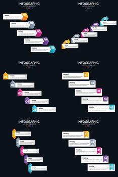 use infografías vectoriales para agregar atractivo visual a su presentación. vector