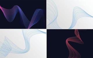 Collection of geometric minimal lines pattern set vector