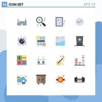Universal Icon Symbols Group of 16 Modern Flat Colors of twitter message ui media wash Editable Pack of Creative Vector Design Elements