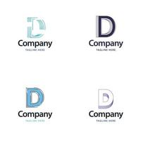 Letter D Big Logo Pack Design Creative Modern logos design for your business vector