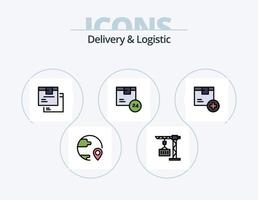 Delivery And Logistic Line Filled Icon Pack 5 Icon Design. find. box. logistic. warehouse. shipping vector