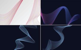 Collection of geometric minimal lines pattern set vector