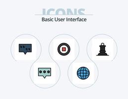 Basic Line Filled Icon Pack 5 Icon Design. . time machine. interface. restore. time machine vector