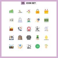 25 Creative Icons Modern Signs and Symbols of agriculture logistic flower box school Editable Vector Design Elements